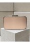 Beige Color Z.A.R.A. Satin Crystal Stone Embroidered Chain Women's Evening Dress Bag Wedding Engagement Graduation - 4