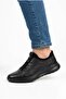Men's Black Genuine Leather Orthopedic Sole Casual Lightweight Shoes - 3