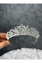 Elegant Zircon Stone Bridal Crown Wedding Engagement Hair Accessory Stylish Bridal Design - 3