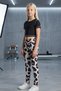 Girls' Wildy Patterned High-Waisted Sports Leggings 5-12 Years Old Flexible Daily & Training Wear - 6