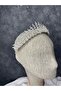 Handcrafted Zircon Stone Bridal Crown Engagement Wedding Hair Accessory - 5
