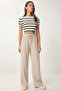 Pocketsed Ribbed Modal Sweatpants Lub0331 Stone - 2
