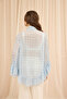 Polina Lacing Detail Blue Shirt - 5