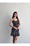 Polka Dot Strappy Mini Dress - 2