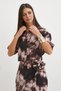 Brown mocha tie dye cropped shirt - 2