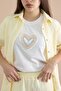 Yellow Stripe Patterned Shirt and Wide Leg Pants, Girl's 3-Piece Set 24080 - 4