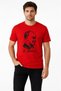 Men's Ataturk Printed T-Shirt Short Sleeve Crew Neck T-Shirt - Red