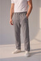 Gray Double Ribbed Side Pocket Zippered Comfortable Cut Combed Cotton Sweatpants Straight Leg Casual Sports Sweatpants - 4