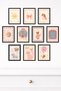10-Piece Frame-Looking Baby & Kids Room Pink Nursery Painting Set with Cute Animal Figures 15X20 cm Mdf Uv Printing - 3