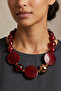 Bordo Acrylic Design Necklace - 3