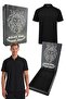 Licensed Polo Collar Black T-Shirt with Laser Box Gift