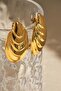 Midye Gold Women's Steel Earrings - 8