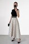 New Season Long Polka Dot Detailed Long Skirt - 6