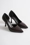 Women's Bitter Brown Skin Heeled Shoes Fs08Ms45Y - 8