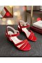 Red Stone Heelled Dress Shoes - 4