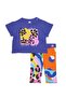 Girl's Abstract Printed Tights Set 2-8 Years Old Purple - 2