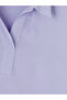 Vizyon New Season Lilac Shirt Collar Modal Blend Blouse - 7