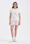 Women's 100% Cotton T-Shirt with Sequin Embroidery Detail on the Front - 4