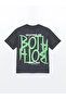 Lcw Kids Anthracite Oversize Crew Neck Boys T-Shirt - 4