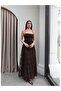 Back Tie Flower Pattern Tulle Dress