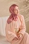 وشاح حرير تويل بنمط بسيط لون بنفسجي 90x90 - 3