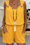 Women's V-Neck Bohemian Casual Blouse Shorts Set - 3