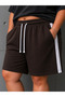 Women's Circular Cut Combed Cotton Striped Shorts - 3