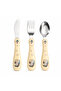 Stainless Steel Children's Food Spoon Set with Ergonomic Handle 3 Piece Fork Spoon Knife Set - 3