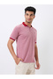 Men Red Slim Fit Tipped Polo T-Shirt - 3