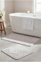 Modern 2-Piece Bathroom Mat Set, Non-Slip Base, Soft Texture - 4