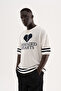 Men's Patterned Knitwear T-Shirt Ecru - 3