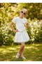 Floral Detailed Woven Girls' Skirt Set - 2