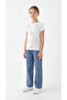 Stoned Bow Patterned Girls' T-Shirt and Pants Set - 2