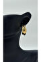 Gold Thick Hoop Stylish Earrings - Gold