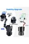 Car Cup Holder Phone Mount, 2-in-1 Universal Stand with Cup Holder Expander, 360° Rotation, Black, ABS Plastic, compatible with iPhone and Android - 2