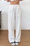 Women's Elastic Waist Double Pocket Striped Sweatpants Gray - Mw0000198 - 2