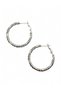 Women's Silver Color Twisted Vintage Hoop Earrings 3.5cm Stylish Modern Earring Model