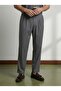 Men's Comfortable Fit Old Money Pleated Cotton Trousers Anthracite 6001Dngr