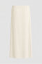 Elastic Waist Petticoat Skirt Ecru - 2