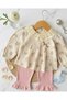 Baby girl holiday top muslin bottom combed cotton ruffled 2 piece bottom top set