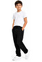 Boy's Jogger Model Black Color Jeans with Elastic Waist, Drawstring and Pockets - 2