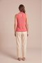 Blouse Salmon Color Collar Buttoned Sleeveless Sandy Fabric Tank Top |   Women's Daily Casual - 6