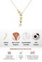 Women's Gold Color Starry Y Necklace with Zircon Stone Stylish Necklace Design Elegant - 4