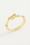 ILKESHOP خاتم معدني على شكل عظم (235958) - أصفر - 2