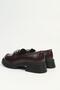 Women's Burgundy Thick Sole Metal Buckle Loafer Shoes - 4
