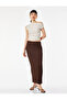 Bürümcük Fabric Textured Slim Fit Midi Pencil Skirt - 2