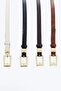 Women's Black Crocodile Patterned Gold Buckle Stylish Belt, Matching with Trousers, Dresses, and Jackets - 5