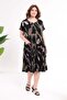 Women's Khaki Pink Leopard Pattern Loose Dress with Pockets, Compatible with Standard Sizes 42-54, Stretchable Dress - 4