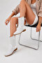 Mellow Women's Suede Low Heeled Summer Boots, Perforated Summer Women's Booties - 5