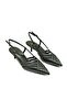 Genuine Leather Pointed Toe Heeled Shoes R97 Black Napa - 2